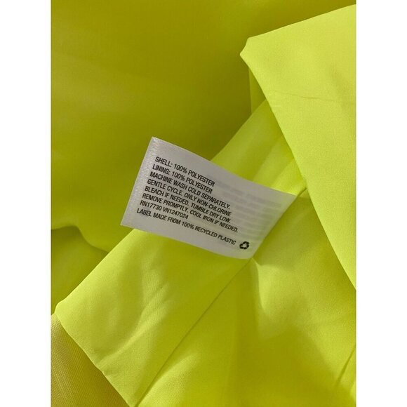 Christopher John Rogers Women's Flourescent yellow Puff Sleeve Dress - XS - Picture 14 of 14